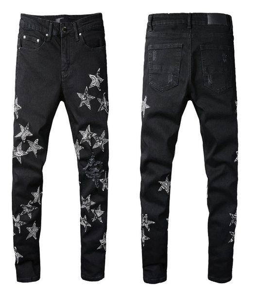 mens jeans fashion pentagram patch black jeans slim pants casual trousers big size 29401138880, Blue
mens jeans fashion pentagram patch black jeans slim pants casual trousers big size 29401138880, Blue