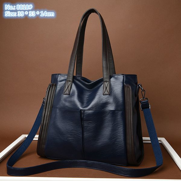 factory wholesale ladies shoulder bags 5 colors simple, soft and comfortable leather tote bag multifunctional fashion handbag sewing pocket
factory wholesale ladies shoulder bags 5 colors simple, soft and comfortable leather tote bag multifunctional fashion handbag sewing pocket