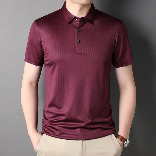 men's polos minglu short sleeve business casual men's polo shirts luxury mulberry silk summer golf male t-shirts simple man tees 4, White;black 
men's polos minglu short sleeve business casual men's polo shirts luxury mulberry silk summer golf male t-shirts simple man tees 4, White;black