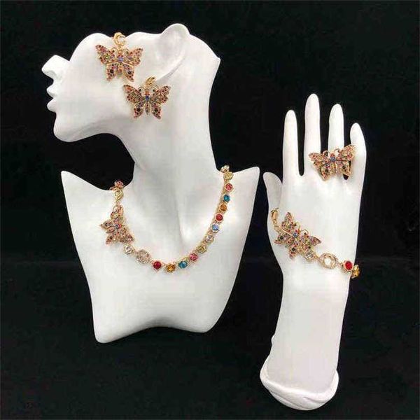 design necklace set butterfly vegetable rhinestone necklace open bracelet brass material fashion versatile ring factory direct sales 70% off, Silver
design necklace set butterfly vegetable rhinestone necklace open bracelet brass material fashion versatile ring factory direct sales 70% off, Silver