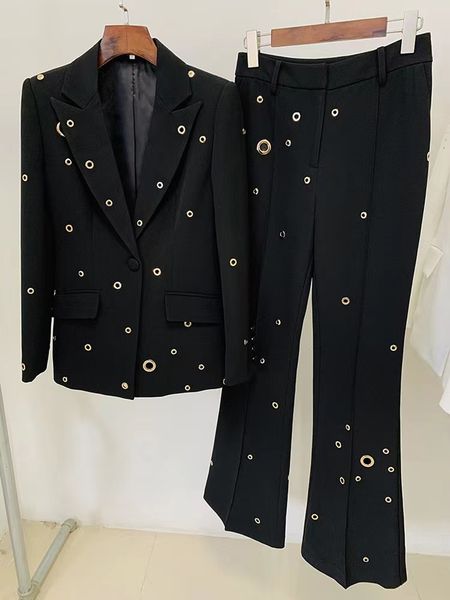 womens suits blazers tide brand retro fashion designer suits jacket single-breasted metal hole slim plus size women's clothing a132, White;black
womens suits blazers tide brand retro fashion designer suits jacket single-breasted metal hole slim plus size women's clothing a132, White;black