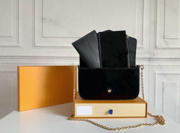 pochette felicie woman 3 in 1 wallets empreinte cowhide vernis patent leather chain purse presbyopic mini message bag card holder4834271, Red;black
pochette felicie woman 3 in 1 wallets empreinte cowhide vernis patent leather chain purse presbyopic mini message bag card holder4834271, Red;black