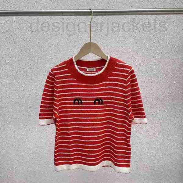 women's t-shirt designer 2023 summer new fashion versatile casual age reducing contrast stripe jacquard short sleeve women sf7i, White
women's t-shirt designer 2023 summer new fashion versatile casual age reducing contrast stripe jacquard short sleeve women sf7i, White