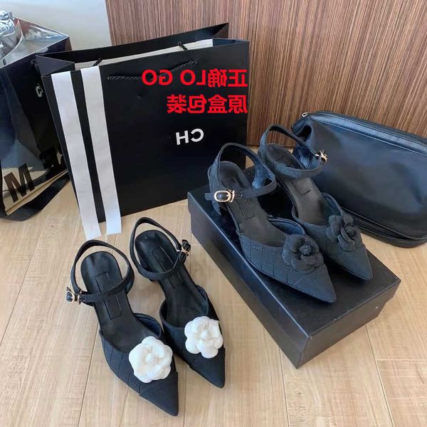 designer sandals channel slides shoes camellia sandals women's new sandals pointed thick heel word buckle casual single shoes, Black
designer sandals channel slides shoes camellia sandals women's new sandals pointed thick heel word buckle casual single shoes, Black
