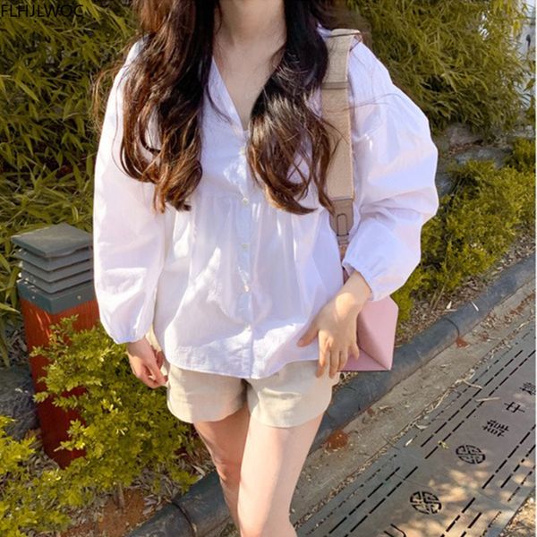 women's blouses shirts autumn arrvial korea chic puff sleeve cute sweet casual loose single breasted button women blouse white shirts
women's blouses shirts autumn arrvial korea chic puff sleeve cute sweet casual loose single breasted button women blouse white shirts