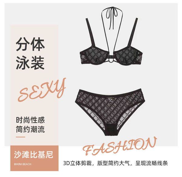 women designer split bikini swimsuit three-point black lace small chest half cup thin underwearbrand logo clothes album wholesale, White;black
women designer split bikini swimsuit three-point black lace small chest half cup thin underwearbrand logo clothes album wholesale, White;black