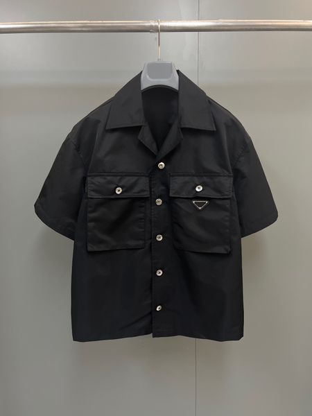 new summer mens black cargo shirt stylish pocket stitching european size loose version of luxury designer short sleeved shirts, White;black
new summer mens black cargo shirt stylish pocket stitching european size loose version of luxury designer short sleeved shirts, White;black