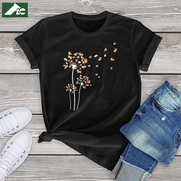 women's t-shirt funny graphic dandelion dog t shirts for women girl kawaii clothes casual woman tshirts corgi short sleeve ladies 2303, White
women's t-shirt funny graphic dandelion dog t shirts for women girl kawaii clothes casual woman tshirts corgi short sleeve ladies 2303, White
