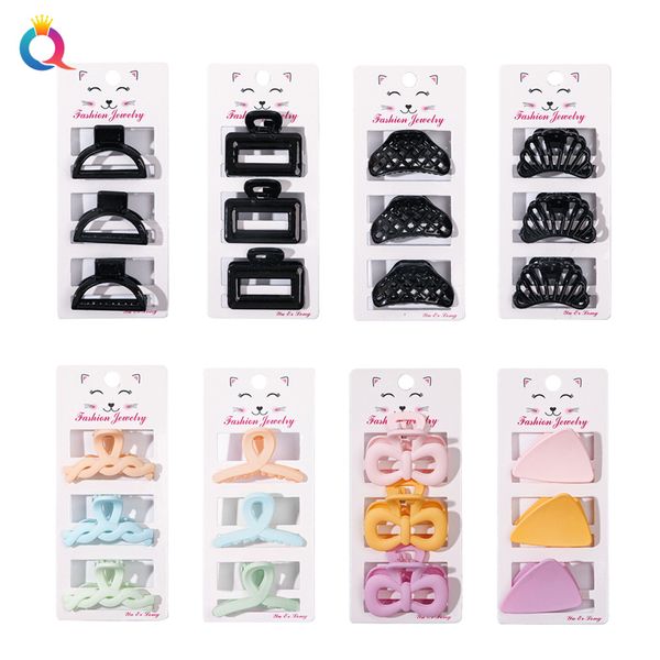 3pcs/set plastic hair claw ribbon matte claw clips women girls mini geometric hair clips barrettes headwear hair accessories gifts 1960, Slivery;white
3pcs/set plastic hair claw ribbon matte claw clips women girls mini geometric hair clips barrettes headwear hair accessories gifts 1960, Slivery;white
