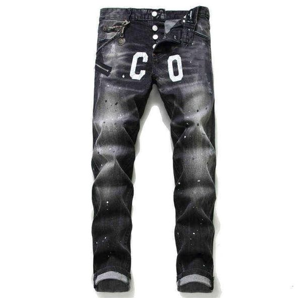 black and gray paint hole wild european and american version of maple leaf icon personality new jeans men6546856, Blue
black and gray paint hole wild european and american version of maple leaf icon personality new jeans men6546856, Blue