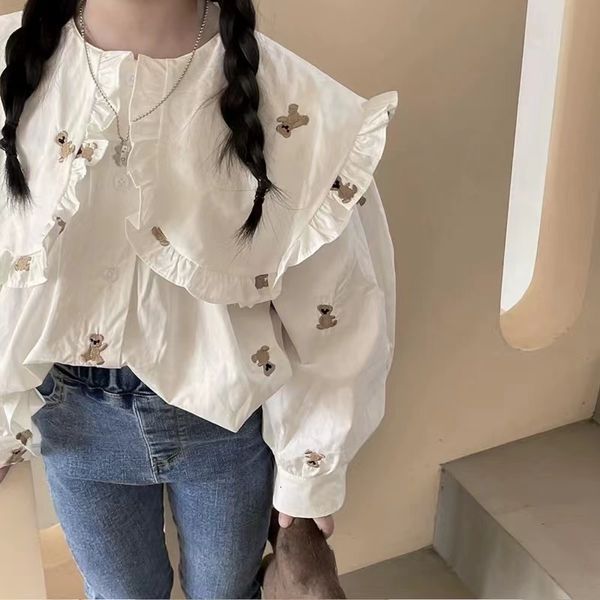 kids shirts spring autumn girls blouse baby shirt kids blouse children clothes fashion bear embroidery peter pan collar cotton 2-6y 230317, White;black
kids shirts spring autumn girls blouse baby shirt kids blouse children clothes fashion bear embroidery peter pan collar cotton 2-6y 230317, White;black