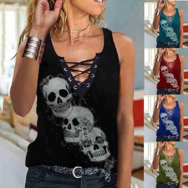 women's t-shirt spring 2022 new fashion lace v-neck sleeveless skull print tank pddc, White
women's t-shirt spring 2022 new fashion lace v-neck sleeveless skull print tank pddc, White