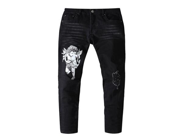 mens jeans hole angel printing new design european and american washed old pants fashion7014630, Blue
mens jeans hole angel printing new design european and american washed old pants fashion7014630, Blue