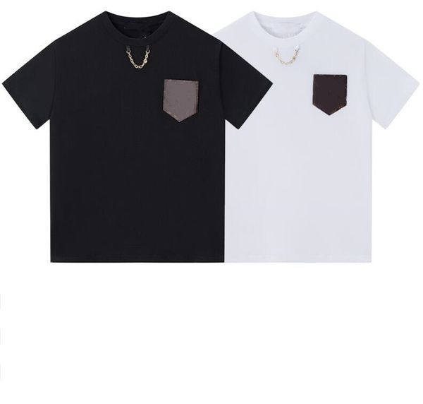 23ss new men's t-shirts short sleeves casual fashion chain pocket brand designers highs quality pure cotton women's t shirt, White;black
23ss new men's t-shirts short sleeves casual fashion chain pocket brand designers highs quality pure cotton women's t shirt, White;black