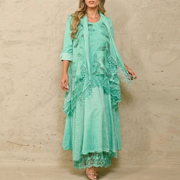 two piece dress lace patchwork loose outfits women casual oneck pullover and long skirt set elegant long sleeve solid party two piece suit 2, White
two piece dress lace patchwork loose outfits women casual oneck pullover and long skirt set elegant long sleeve solid party two piece suit 2, White