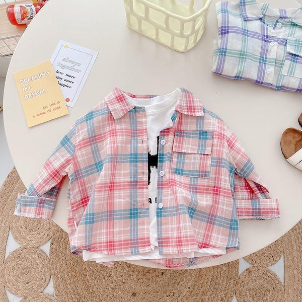 kids shirts children's plaid shirt 0-6 years old autumn clothes boys fashion loose shirt girls korean long sleeve toddler baby blouse 2, White;black
kids shirts children's plaid shirt 0-6 years old autumn clothes boys fashion loose shirt girls korean long sleeve toddler baby blouse 2, White;black