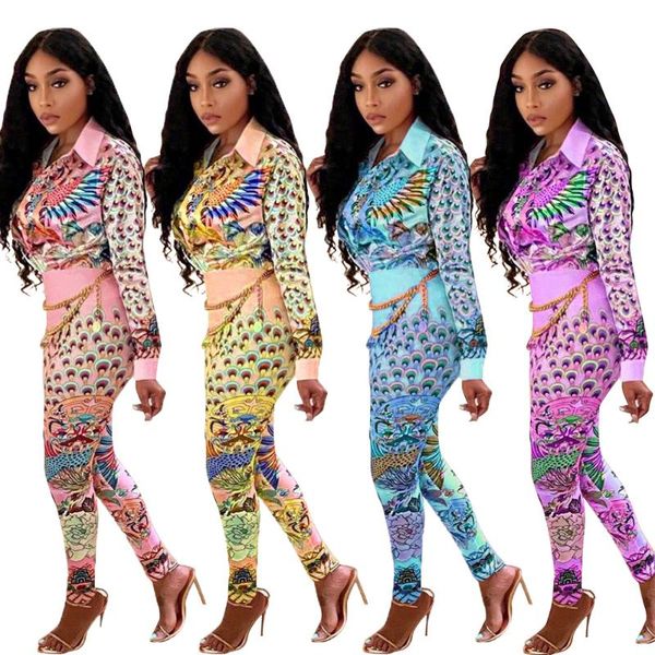 women's two piece pants 12cm2156 autumn winter women casual fashion long digital positioning printing suit collar professional formal, White
women's two piece pants 12cm2156 autumn winter women casual fashion long digital positioning printing suit collar professional formal, White