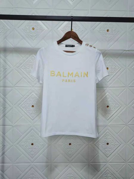 designer luxury coats spring summer new star same bal shoulder button bronzing letter cotton short sleeve tshirt lovers classic prm9yz, Black;white
designer luxury coats spring summer new star same bal shoulder button bronzing letter cotton short sleeve tshirt lovers classic prm9yz, Black;white