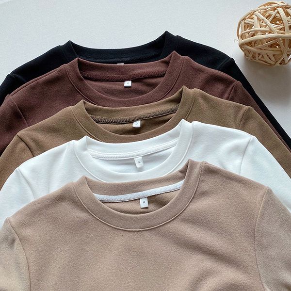 women's t-shirt woman tshirts women's autumn winter round neck long-sleeved t-shirt mujer camisetas 230317, White
women's t-shirt woman tshirts women's autumn winter round neck long-sleeved t-shirt mujer camisetas 230317, White