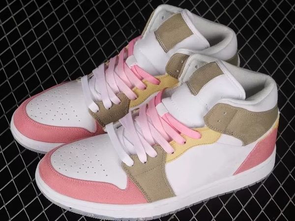 shoes 1s 1 mid white pink tan basketball shoe sports sneakers real leather with og box
shoes 1s 1 mid white pink tan basketball shoe sports sneakers real leather with og box