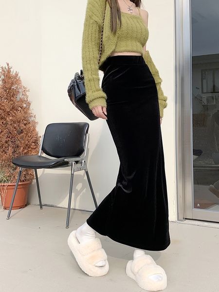 skirts sml fish tail velvet women mermaid trumpet long ankle length empire high waist skinny bodycon female77100 230317, Black
skirts sml fish tail velvet women mermaid trumpet long ankle length empire high waist skinny bodycon female77100 230317, Black