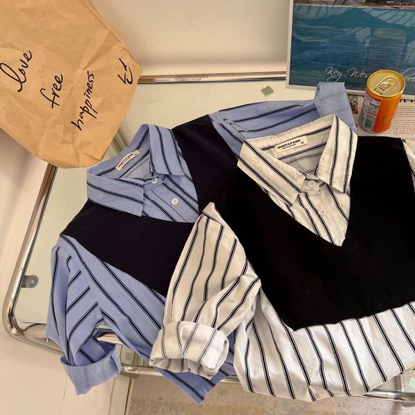 kids shirts children's shirt spring boys and girls fake two-piece striped shirt baby korean style shirt fashion 230317, White;black
kids shirts children's shirt spring boys and girls fake two-piece striped shirt baby korean style shirt fashion 230317, White;black