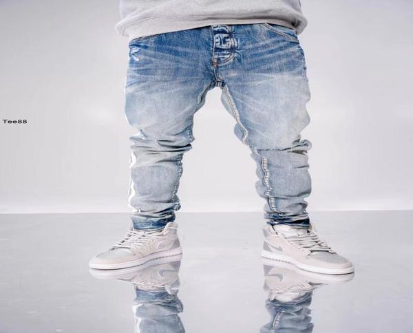 jeans 2023 straight amirs knee i men039s men039s jeans hole side jeans2512147 double stripe, Blue