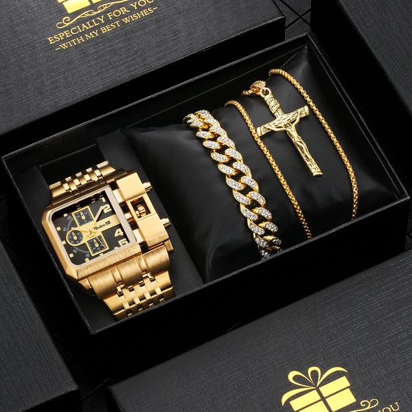 wristwatches men business golden watch set luxury watch bracelet necklace set men's quartz wrist watches fashion gifts set for men husb, Slivery;brown
wristwatches men business golden watch set luxury watch bracelet necklace set men's quartz wrist watches fashion gifts set for men husb, Slivery;brown