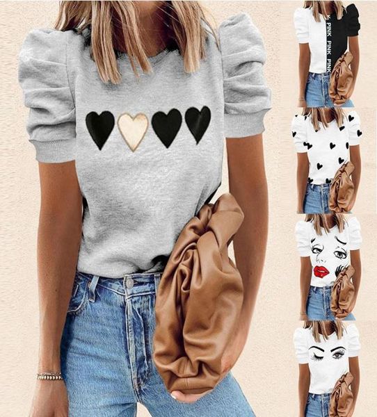 women039s tshirt summer casual puff sleeve short sleeved fashionable temperament commuter clothing plus size printed t sh2048922, White
women039s tshirt summer casual puff sleeve short sleeved fashionable temperament commuter clothing plus size printed t sh2048922, White