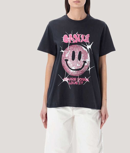 23ss ganni women designer t shirt letters print hundred casual round neck short-sleeved men and women, White
23ss ganni women designer t shirt letters print hundred casual round neck short-sleeved men and women, White