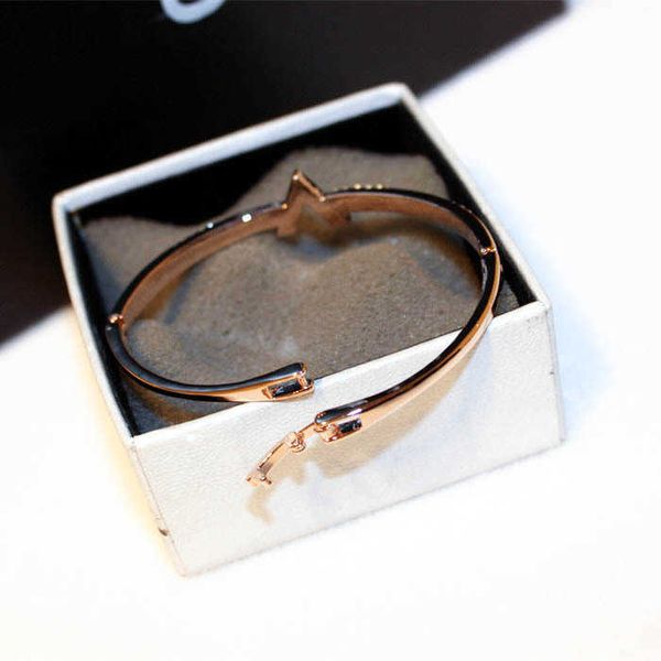 new fashion korean simple atmosphere inlaid with rhinestone letter temperament bracelet women's s00166, Black
new fashion korean simple atmosphere inlaid with rhinestone letter temperament bracelet women's s00166, Black