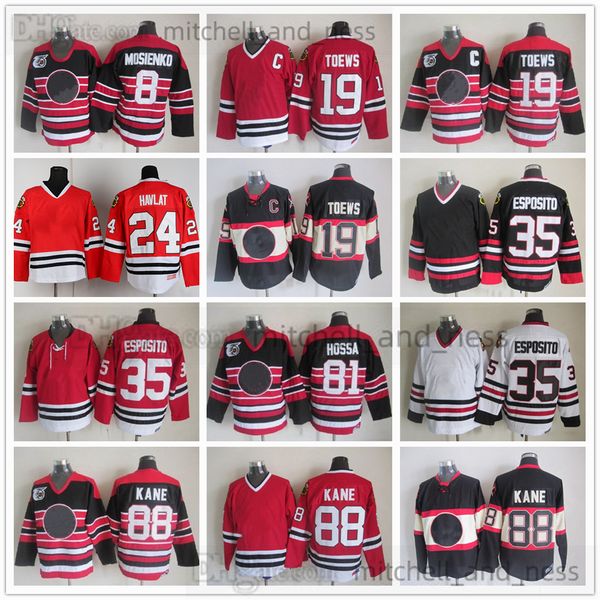 movie vintage hockey jersey retro ccm embroidery 35 tony esposito jersey 19 jonathan toews 88 patrick kane 81 marian hossa 8 bill mosienko 2, Black;red
movie vintage hockey jersey retro ccm embroidery 35 tony esposito jersey 19 jonathan toews 88 patrick kane 81 marian hossa 8 bill mosienko 2, Black;red