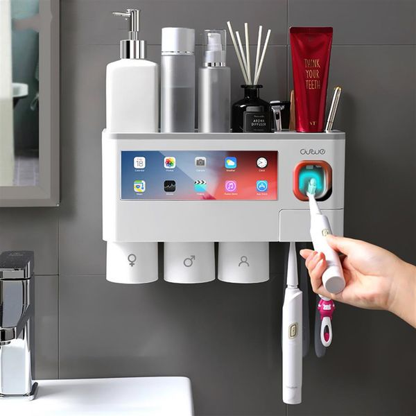 magnetic adsorption inverted toothbrush holder automatic toothpaste squeezer dispenser storage rack bathroom accessories357l
magnetic adsorption inverted toothbrush holder automatic toothpaste squeezer dispenser storage rack bathroom accessories357l