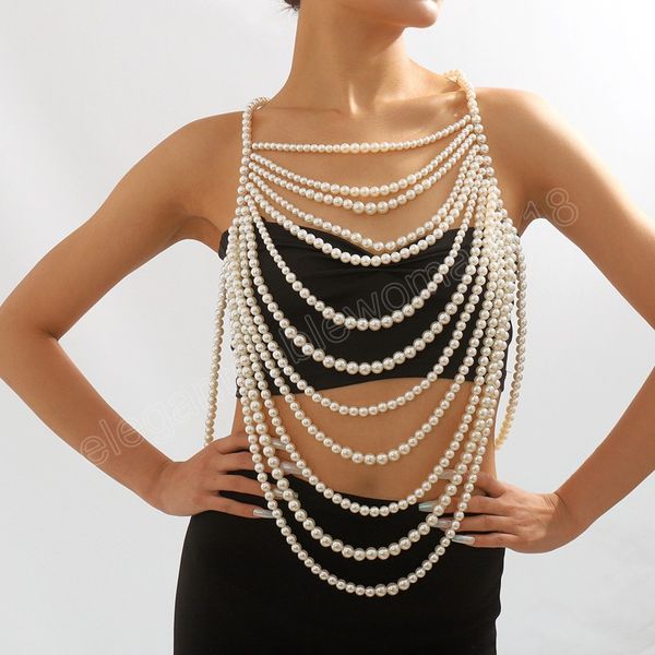 multilayers pearl body chain dress for women fashion statement nightclub body chains bra festival clothing jewelry, Slivery;golden
multilayers pearl body chain dress for women fashion statement nightclub body chains bra festival clothing jewelry, Slivery;golden