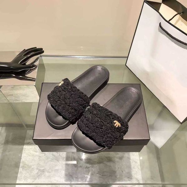 women slides channel designer sandals slipper high version small fragrance pearl slippers women wear fashionable and versatile flat, Black
women slides channel designer sandals slipper high version small fragrance pearl slippers women wear fashionable and versatile flat, Black