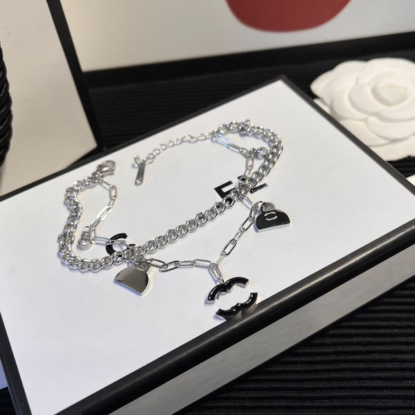 luxury 925 silver chain bracelet romantic girl pendant bracelet charm jewelry bag bracelet love gift spring ornament with box l106, Black
luxury 925 silver chain bracelet romantic girl pendant bracelet charm jewelry bag bracelet love gift spring ornament with box l106, Black