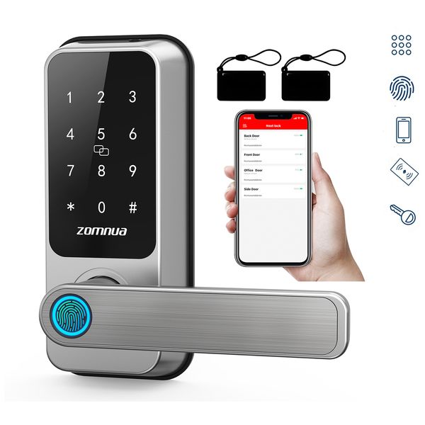 zomnua smart lock with handle fingerprint electronic digital keyless enrty ic card password smart door locks for home office
zomnua smart lock with handle fingerprint electronic digital keyless enrty ic card password smart door locks for home office