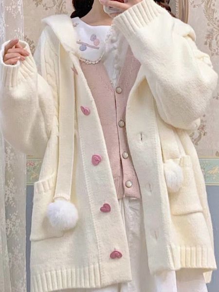 women's knits tees sweaters cardigan women baggy preppy girlish sweet kawaii clothes japanese stylish high street gentle designer knitw, White
women's knits tees sweaters cardigan women baggy preppy girlish sweet kawaii clothes japanese stylish high street gentle designer knitw, White