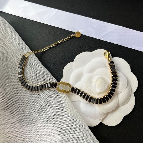 luxury 18 k gold chain bracelet vintage girl pendant diamond bracelet charm jewelry bag bracelet love gift spring ornament with box l108, Black
luxury 18 k gold chain bracelet vintage girl pendant diamond bracelet charm jewelry bag bracelet love gift spring ornament with box l108, Black