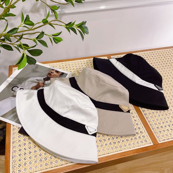 women spring summer holiday designer bucket hats couple casual metal triangle letter print 3 colors bucket hat, Blue;gray
women spring summer holiday designer bucket hats couple casual metal triangle letter print 3 colors bucket hat, Blue;gray