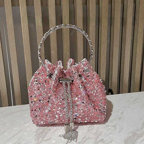 purses and handbags luxury designer hand chains sequined mini 230315