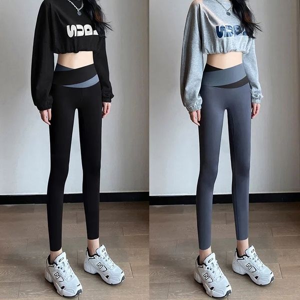women's leggings nine points color-blocking shark pants women's autumn thin outer wear high-waisted belly-slim slim fit elastic yo, Black
women's leggings nine points color-blocking shark pants women's autumn thin outer wear high-waisted belly-slim slim fit elastic yo, Black