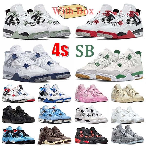 4s sb designer basketball shoes jumpmans 4 pine green seafoam fire red midnight navy what the ow sail pink black cat kaws grey outdoor sneak, White;red
4s sb designer basketball shoes jumpmans 4 pine green seafoam fire red midnight navy what the ow sail pink black cat kaws grey outdoor sneak, White;red
