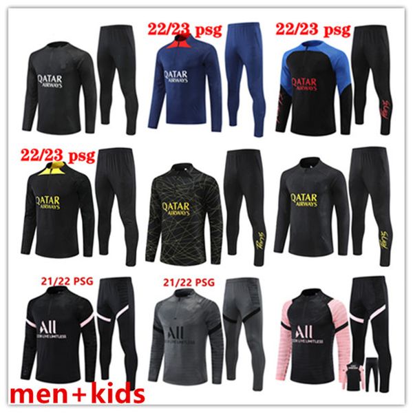 21 22 23 chandal psgs tracksuits training kit survetement football tuta retro 2023 2024 half zip paris football tracksuit mbappe soccer foot, Black
21 22 23 chandal psgs tracksuits training kit survetement football tuta retro 2023 2024 half zip paris football tracksuit mbappe soccer foot, Black