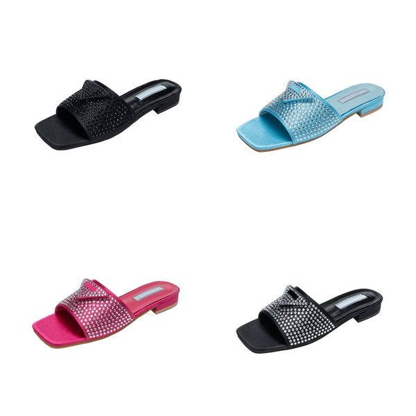 2023 summer crystal satin sandals classic inverted triangle slippers ladies flat rubber sole mule slipper women beach outdoor flat shoes siz, Black
2023 summer crystal satin sandals classic inverted triangle slippers ladies flat rubber sole mule slipper women beach outdoor flat shoes siz, Black