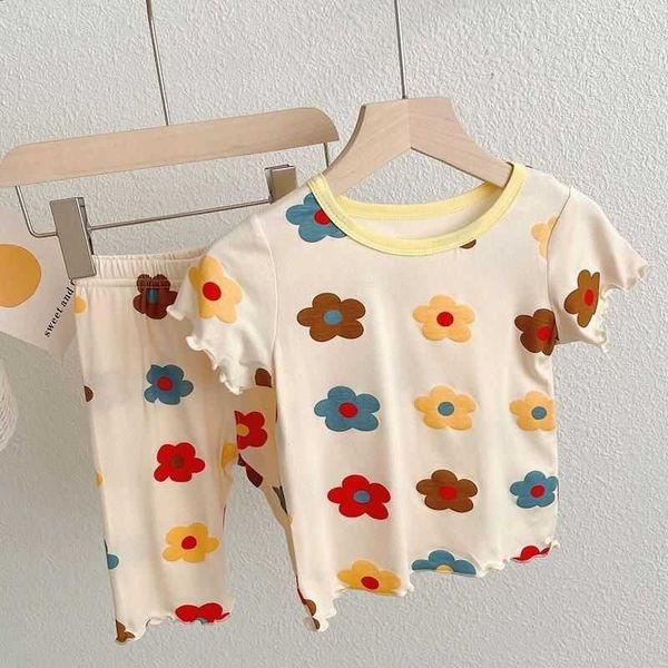 clothing sets baby girls pajamas2022 summer kids floral home clothes set shorts 2pcs suit children's korean style clothing suits p2303, White
clothing sets baby girls pajamas2022 summer kids floral home clothes set shorts 2pcs suit children's korean style clothing suits p2303, White