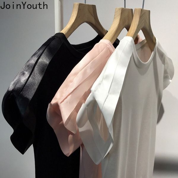 women's t-shirt shirts for women fashion woman tshirts patchwork puff sleeve woman blouses o-neck tees y2k tunic casual solid t-shirt, White
women's t-shirt shirts for women fashion woman tshirts patchwork puff sleeve woman blouses o-neck tees y2k tunic casual solid t-shirt, White