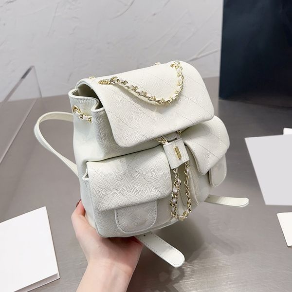 23p womens caviar leather backpack white bags calfskin classic flap quilted messenger purse gold metal hardware matelasse chain mini handbag
23p womens caviar leather backpack white bags calfskin classic flap quilted messenger purse gold metal hardware matelasse chain mini handbag