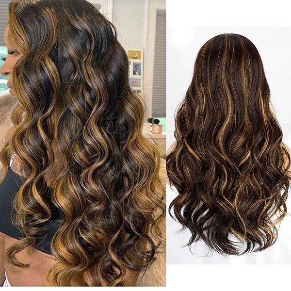 synthetic wigs highlight body wave wigs omber black brown synthetic wig hairline heat resistant long wavy for women cosplay hair 230227
synthetic wigs highlight body wave wigs omber black brown synthetic wig hairline heat resistant long wavy for women cosplay hair 230227