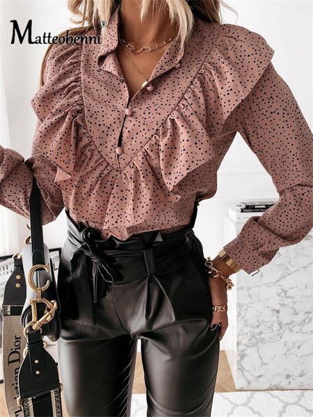 women's blouses shirts casual leopard dot print ruffle blouse shirt autumn winter long sleeve women shirts elegant office lady v-neck b, White
women's blouses shirts casual leopard dot print ruffle blouse shirt autumn winter long sleeve women shirts elegant office lady v-neck b, White